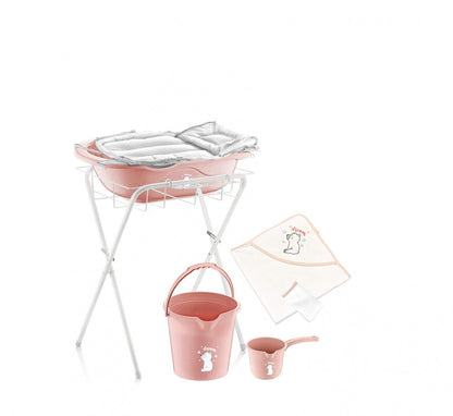 Set cadita de baie complet pentru bebelusi cu 6 piese, BabyJem