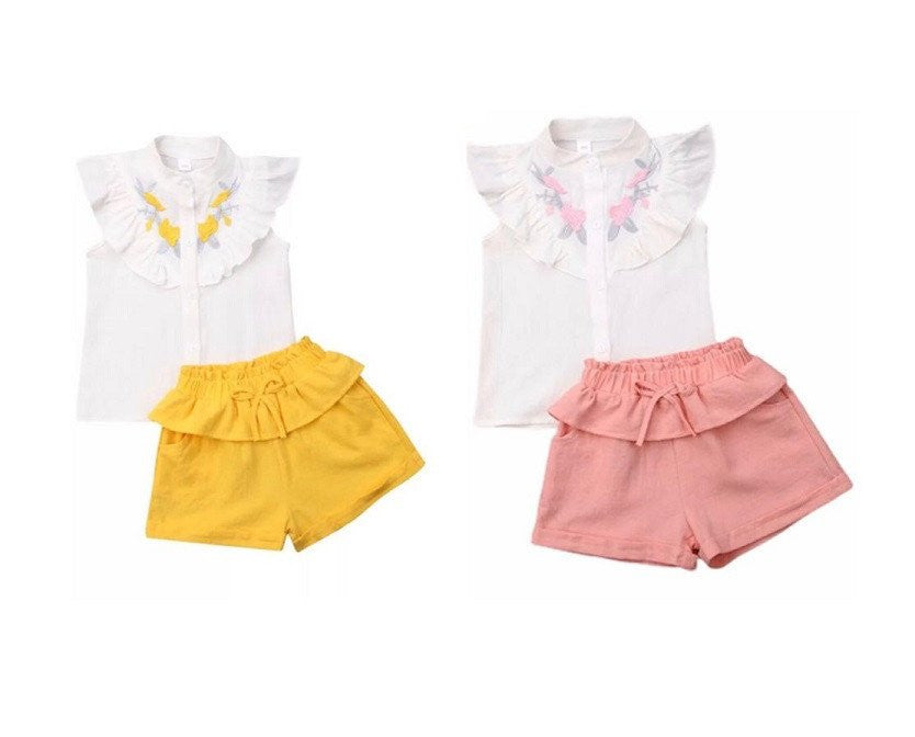 Set camasuta si pantaloni cu broderie Drool