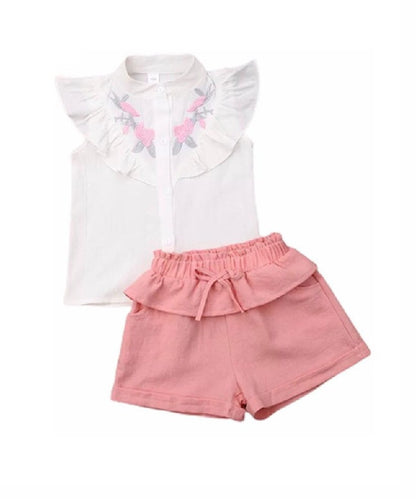 Set camasuta si pantaloni cu broderie Drool