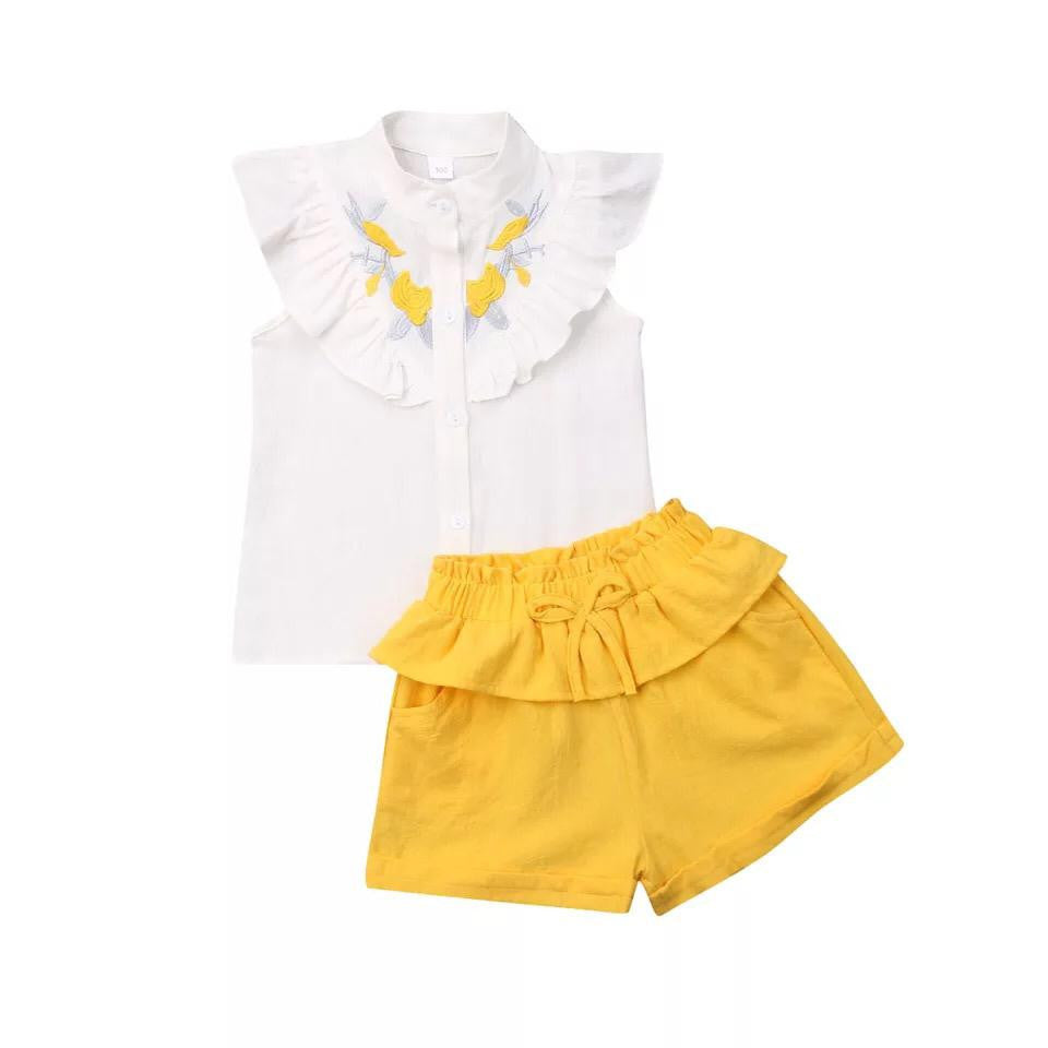 Set camasuta si pantaloni cu broderie Drool