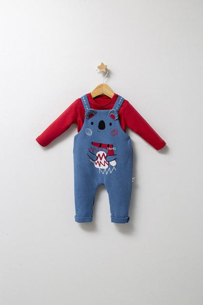 Set cu salopeta si bluzita pentru bebelusi Forest, Tongs baby