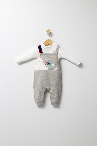Set cu salopeta si bluzita pentru bebelusi Mountain, Tongs baby