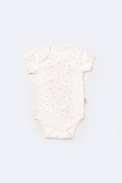 Set de 10 piese pentru nou nascut - 100% bumbac organic - Ecru cu buline, BabyCosy