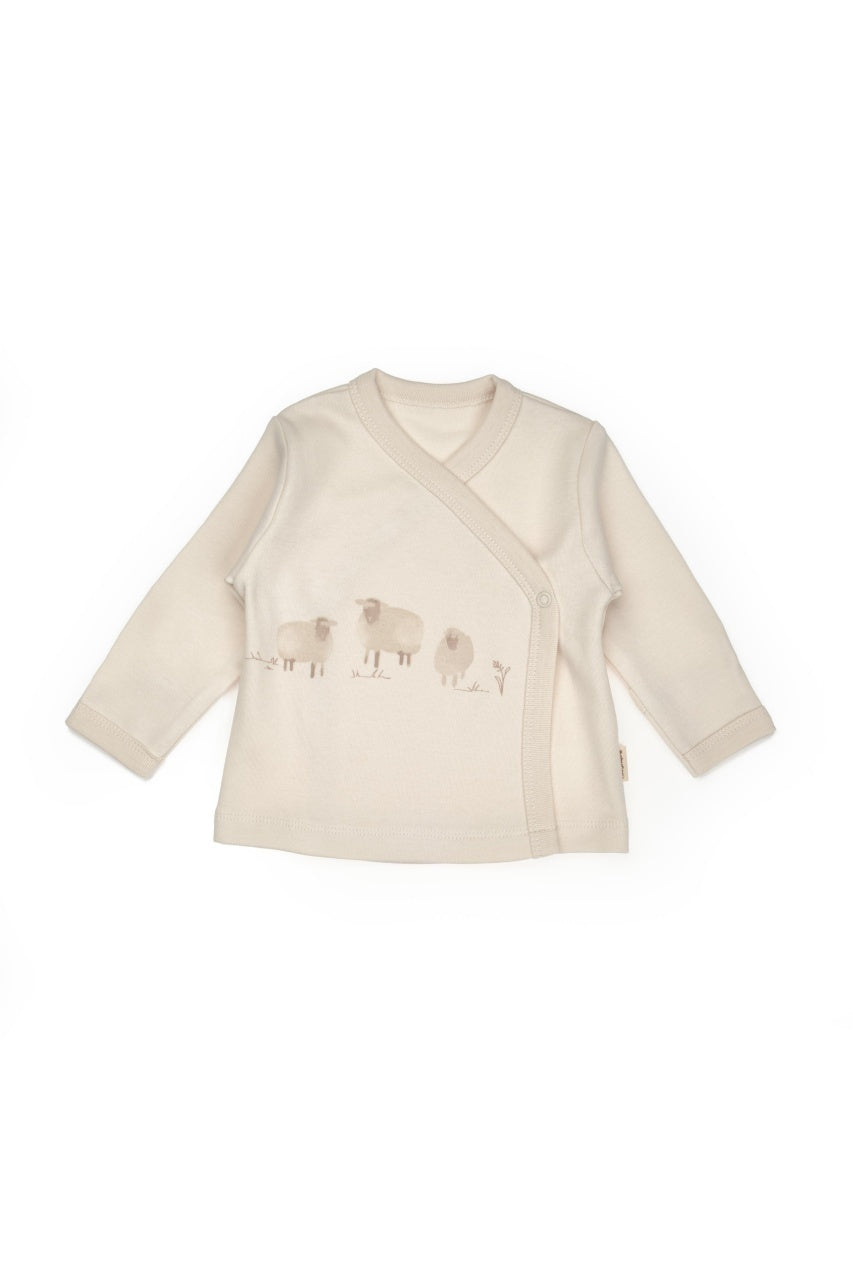 Set de 10 piese pentru nou nascut, 100% bumbac organic, Lamb, BabyCosy