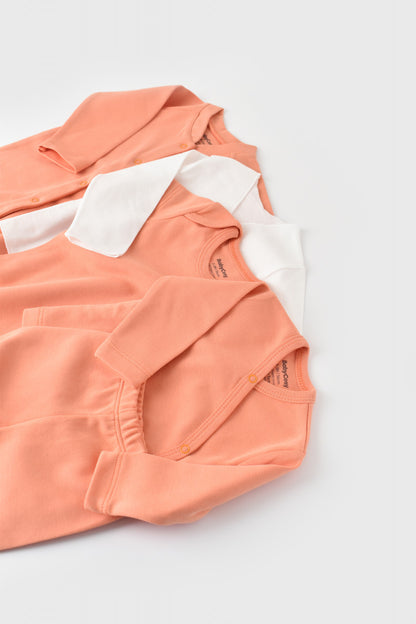 Set de 10 piese pentru nou nascut - 100% bumbac organic - Roz, BabyCosy