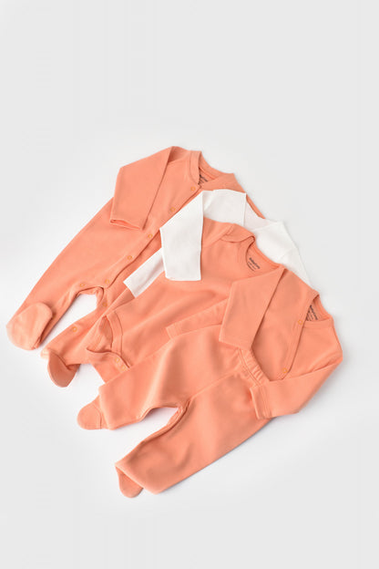 Set de 10 piese pentru nou nascut - 100% bumbac organic - Roz, BabyCosy