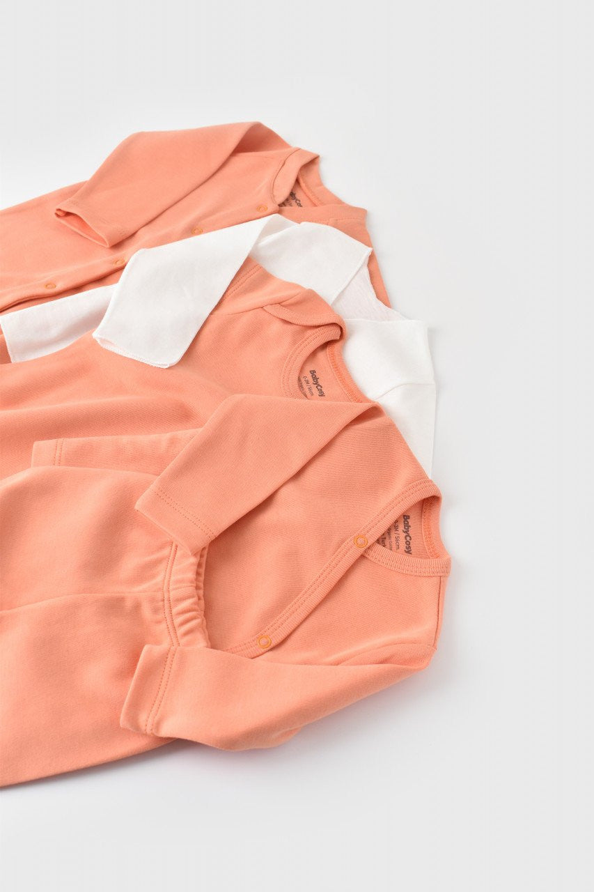 Set de 10 piese pentru nou nascut - 100% bumbac organic - Roz, BabyCosy
