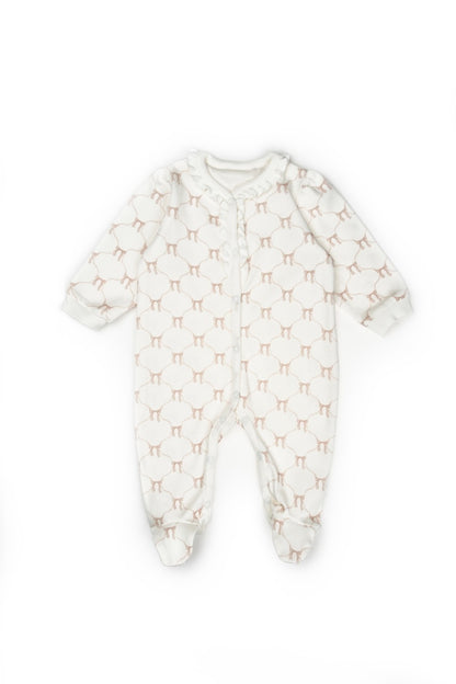 Set de 10 piese pentru nou nascut, Bow, powder, 100% bumbac organic, BabyCosy