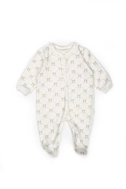 Set de 10 piese pentru nou nascut, Bow, stone, 100% bumbac organic, BabyCosy