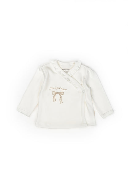Set de 10 piese pentru nou nascut, Bow, stone, 100% bumbac organic, BabyCosy