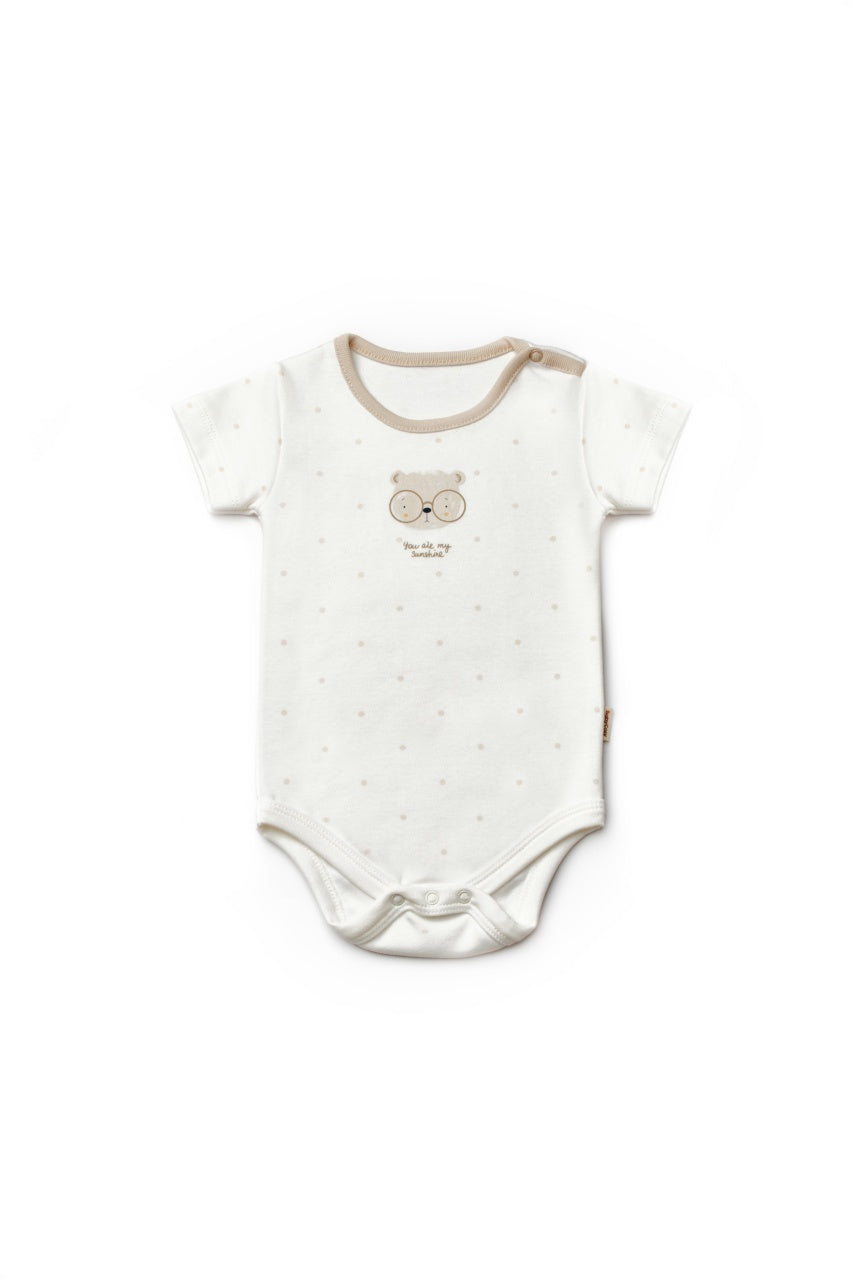 Set de 3 body TeddyBear, BabyCosy, 100% bumbac