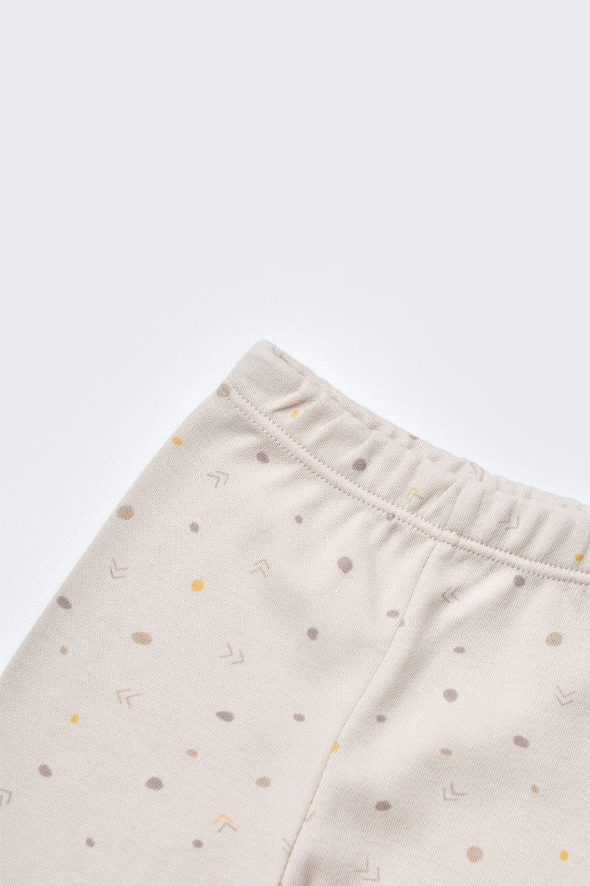 Set de 5 piese pentru nou nascut - 100% bumbac organic - Crem cu buline, BabyCosy