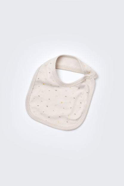 Set de 5 piese pentru nou nascut - 100% bumbac organic - Crem cu buline, BabyCosy
