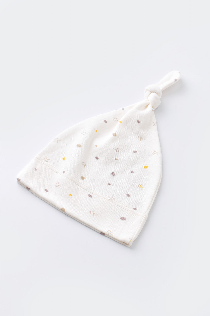 Set de 5 piese pentru nou nascut - 100% bumbac organic - Ecru cu buline, BabyCosy