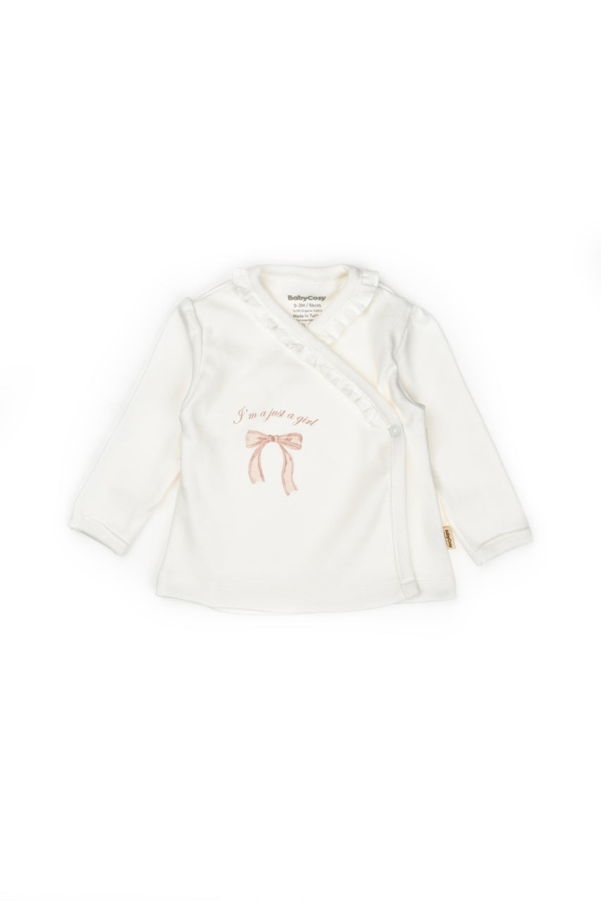 Set de 5 piese pentru nou nascut, Bow, powder, BabyCosy