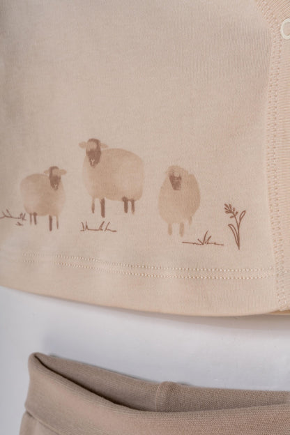Set de 5 piese pentru nou nascut, Lamb, BabyCosy