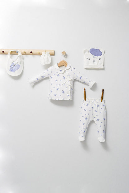 Set de 5 piese pentru nou nascut Paris Love, Tongs baby