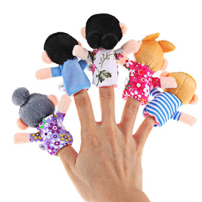 Set de 6 marionete pentru degete - familie Drool