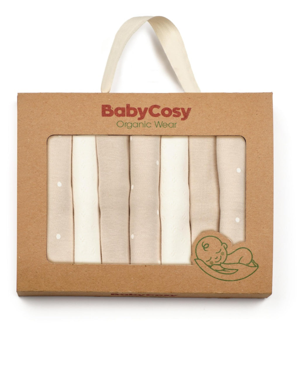 Set de 7 batistute din bumbac pentru bebelusi, BabyCosy, 25cmX25cm, roz