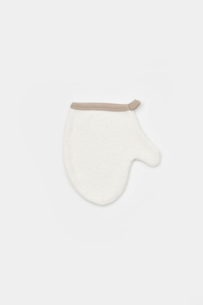 Set de baie cu prosop si manusa Girafa, BabyCosy, Ecru