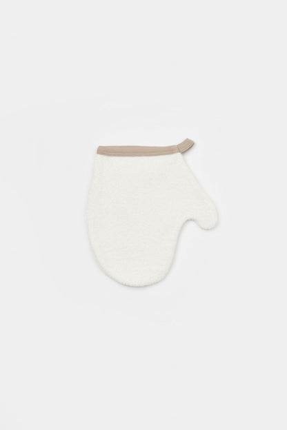 Set de baie cu prosop si manusa Girafa, BabyCosy, Mink