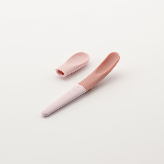 Set de lingurite 2 in 1 bebelusi Miniware Pre2PRO, 100% din materiale naturale biodegradabile, Pink Antioxidant -