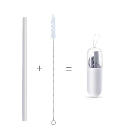 Set de paie portabile reutilizabile din silicon - gri -