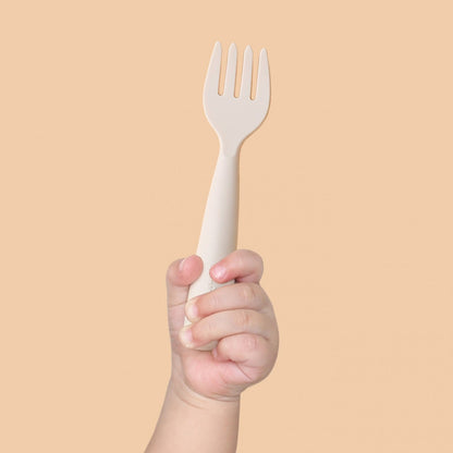 Set diversificare hrana bebelusi Miniware Little Foodie, 100% din materiale naturale biodegradabile, 6 piese, Vanilla Aqua