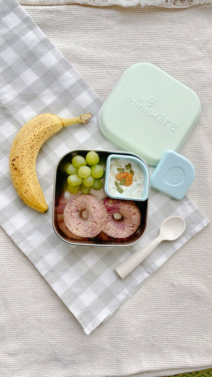Set geanta termoizolanta Mealtote cu cutie Grow bento, Miniware Ready Go! Bento, 4 piese, Prickly Pear