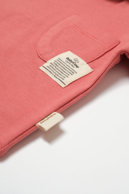 Set hanorac cu gluga si pantaloni, Two thread, 100%bumbac organic - Rose, BabyCosy