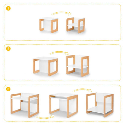 Set mobilier 8in1 Skiddou Mob, Puff catcher, Alb