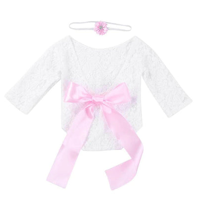 Set pentru poze - body plus bentita pentru nou nascut - Costume sedinta foto