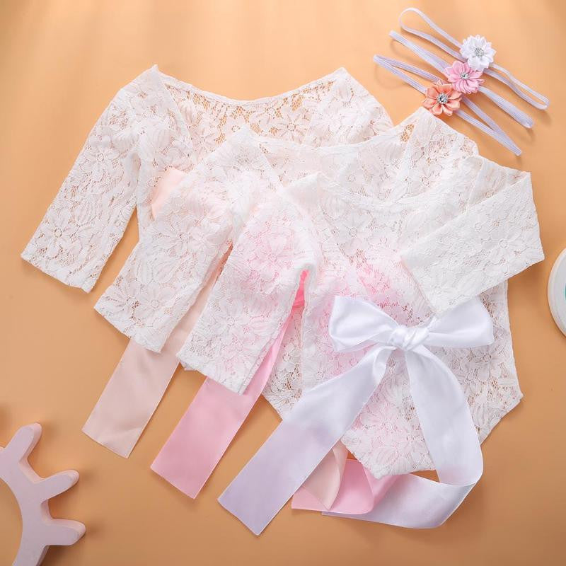 Set pentru poze - body plus bentita pentru nou nascut - Costume sedinta foto