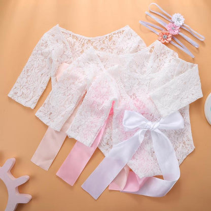 Set pentru poze - body plus bentita pentru nou nascut - Costume sedinta foto