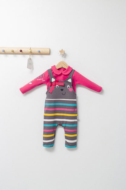Set salopeta cu bluzita pentru bebelusi Colorful autum, Tongs baby