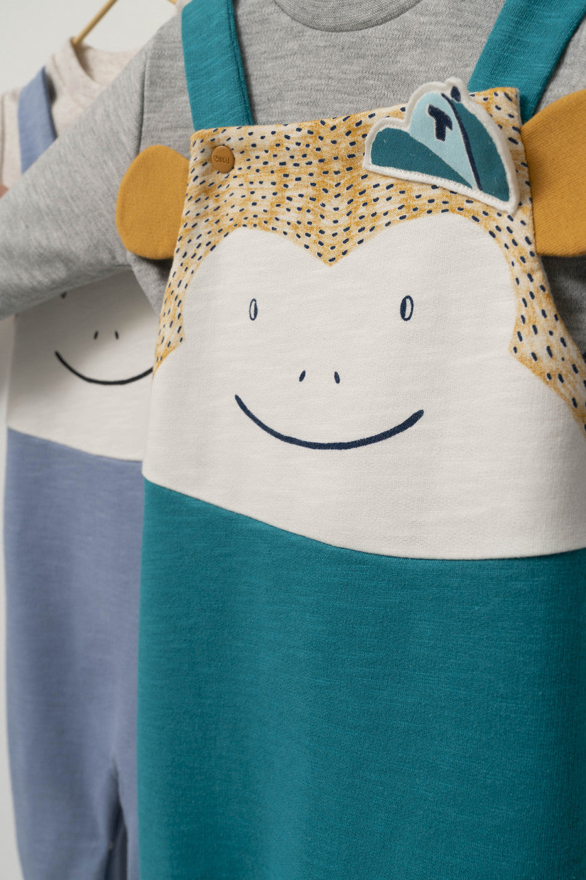 Set salopeta cu bluzita Ursulet pentru bebelusi, Tongs baby