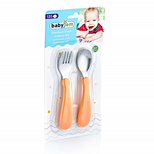 Set tacamuri din inox pentru copii BabyJem - Set tacamuri din inox