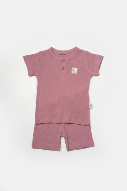 Set tricou cu pantaloni Bamboo, roz, BabyCosy, 50%bumbac+50% bambus