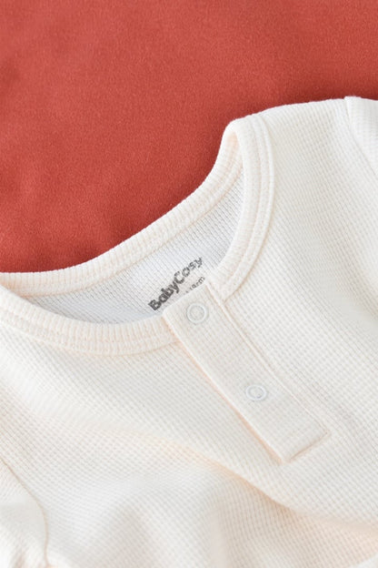 Set tricou cu pantaloni scurti - 100% bumbac organic - Ecru, BabyCosy