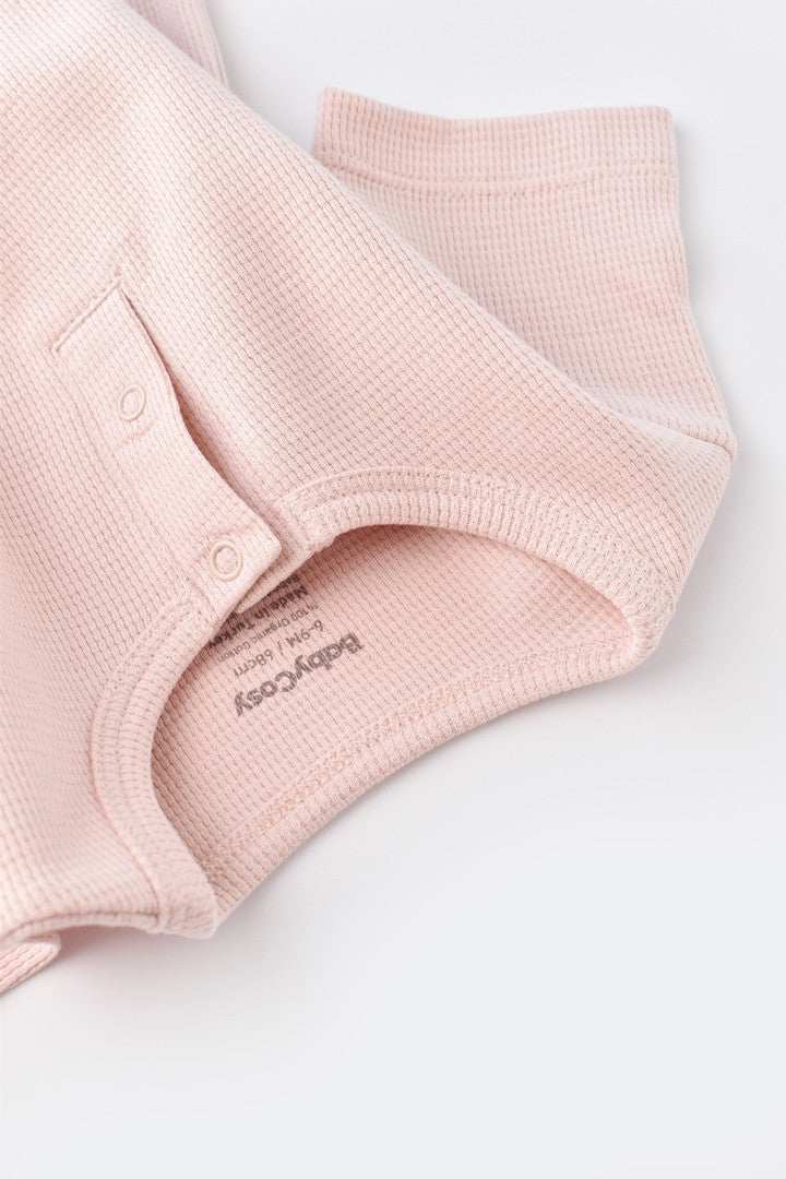 Set tricou cu pantaloni scurti - 100% bumbac organic - Roz, BabyCosy