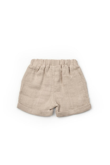 Set tricou cu pantaloni scurti TeddyBear, 100% bumbac organic, BabyCosy