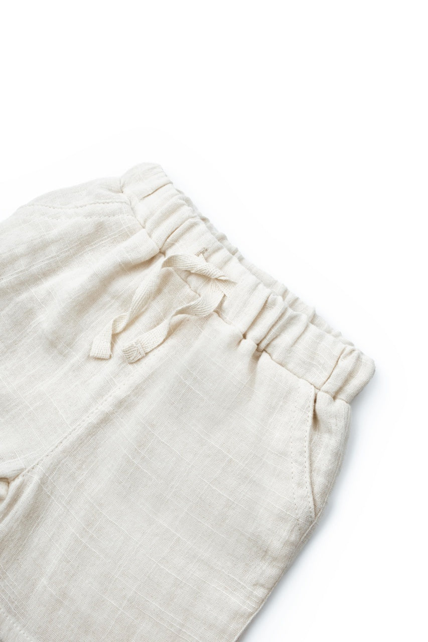 Set tricou maro cu pantaloni scurti TeddyBear, 100% bumbac organic, BabyCosy