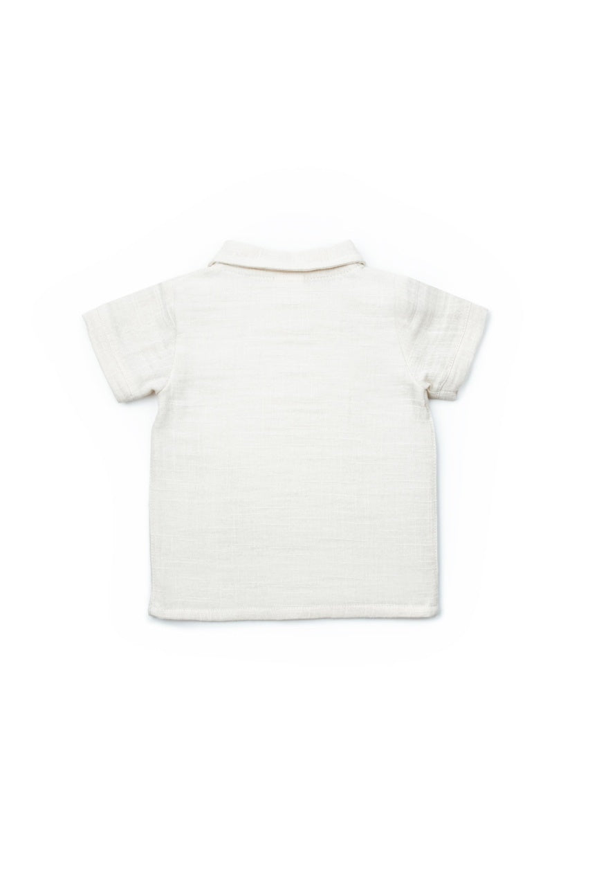 Set tricou, salopeta si sapca TeddyBear, 100% bumbac organic, BabyCosy