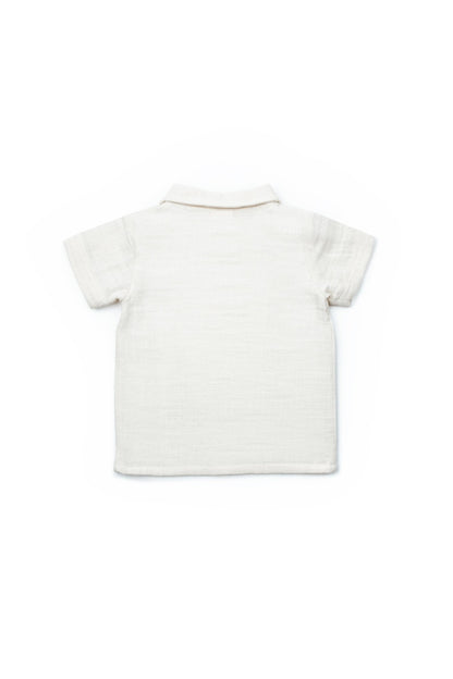 Set tricou, salopeta si sapca TeddyBear, 100% bumbac organic, BabyCosy