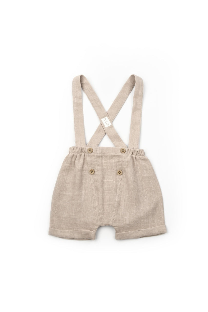 Set tricou, salopeta si sapca TeddyBear, 100% bumbac organic, BabyCosy