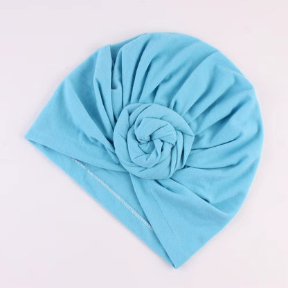 Set turbane mama-copil cu pampoane, bleu