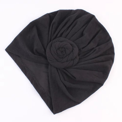 Set turbane mama-copil cu pampoane, negru