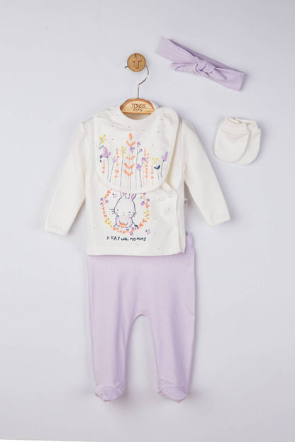Setul 5 piese nou nascut Bunny, Tongs baby