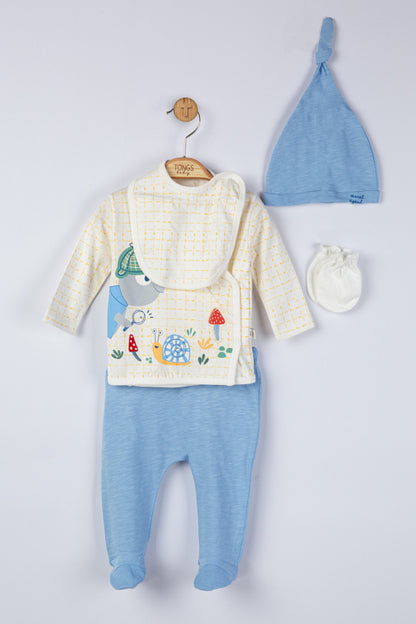 Setul 5 piese nou nascut Detective, Tongs baby