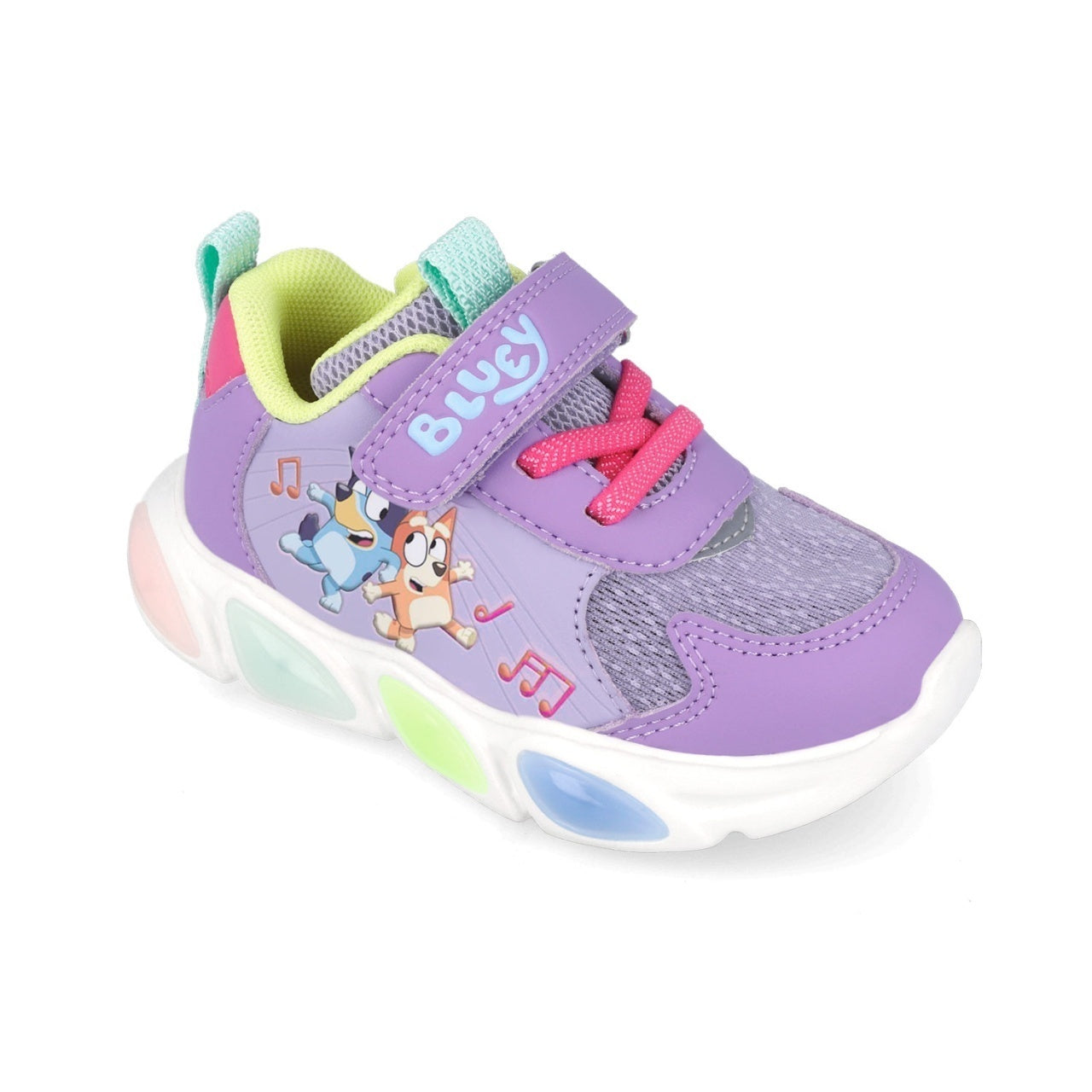 Sneakers Bluey cu luminite Garvalin 251856, roz